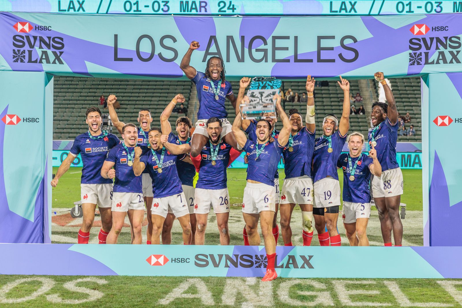 HSBC SVNS Los Angeles une médaille d'or pour le 7 masculin, les