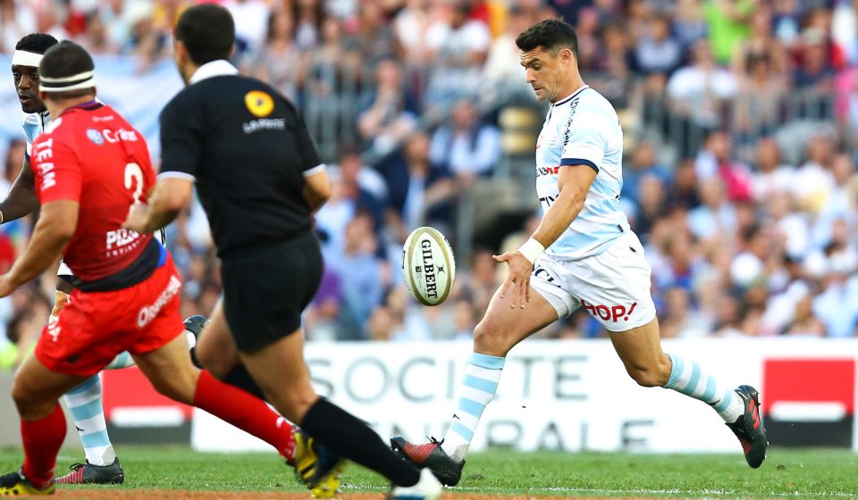 Dan Carter of Racing 92 during the Final Top 14 between Toulon and Racing 92 at Camp Nou on June 24, 2016 in Barcelona, Spain. (Photo by Manuel Blondeau/Icon Sport)