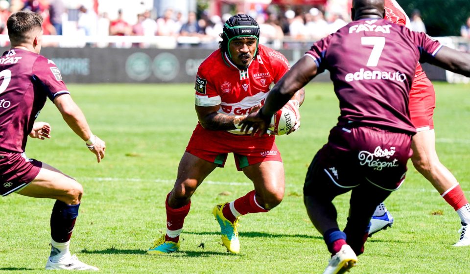 Francis SAILI of Biarritz Olympique (BOPB) during the Top 14 match between Biarritz and Bordeaux at Parc des Sports Aguilera on September 4, 2021 in Biarritz, France. (Photo by Hugo Pfeiffer/Icon Sport) - Francis SAILI - Parc des Sports d'Aguilera - Biarritz (France)