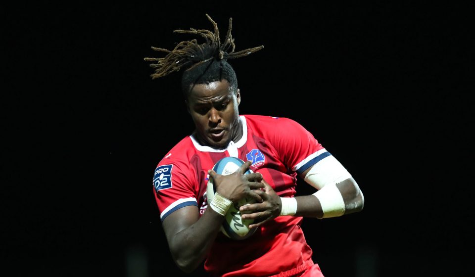 Steve MOUKETE of Aurillac during the Pro D2 match between Colomiers and Stade Aurillacois on November 22, 2019 in Colomiers, France. (Photo by Manuel Blondeau/Icon Sport) - Steve MOUKETE - Stade Michel Bendichou - Colomiers (France)