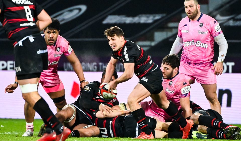 Antoine DUPONT of Toulouse during the Top 14 match between Toulouse and Stade Francais at Stade Ernest Wallon on January 10, 2021 in Toulouse, France. (Photo by Alexandre Dimou/Icon Sport) - Antoine DUPONT - Stade Ernest-Wallon - Toulouse (France)