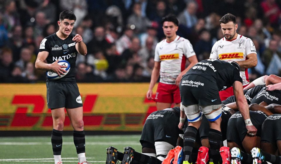 Nolann LE GARREC of Racing 92 during the Investec Champions Cup match between Racing 92 and Harlequin Football Club at Paris La Defense Arena on December 10, 2023 in Nanterre, France. (Photo by Baptiste Fernandez/Icon Sport)