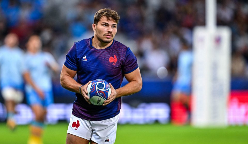 Antoine DUPONT of France warming up prior to the Rugby World Cup 2023 - Match 9 - Pool A  match between France and Uruguay at Stade Pierre Mauroy on September 14, 2023 in Lille, France. (Photo by Baptiste Fernandez/Icon Sport)