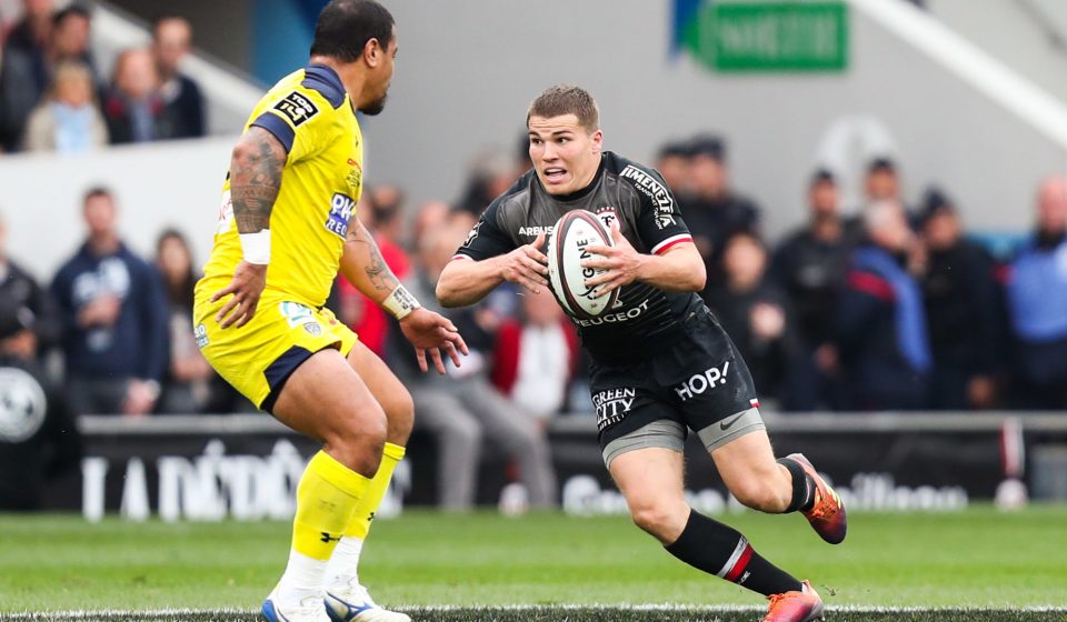 Antoine Dupont of Toulouse during the Top 14 match between Toulouse and Clermont Ferrand at Stade Ernest Wallon on April 14, 2019 in Toulouse, France. (Photo by Manuel Blondeau/Icon Sport)