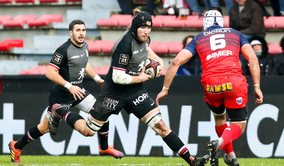 Alban Placines of Toulouse during the Top 14 match between Toulouse and Grenoble at Stade Ernest Wallon on January 27, 2019 in Toulouse, France. (Photo by Manuel Blondeau/Icon Sport)