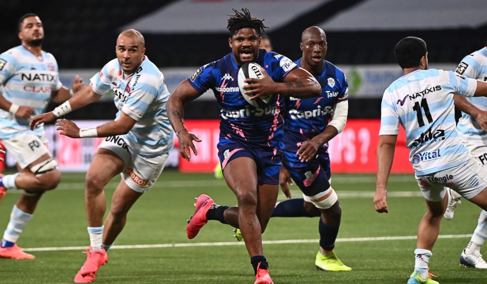 Jonathan DANTY of Stade Francais scores a try during the Top 14 match between Racing 92 and Stade Francais on May 1, 2021 in Nanterre, France. (Photo by Anthony Dibon/Icon Sport) - Jonathan DANTY - Paris La Defense Arena - Paris (France)