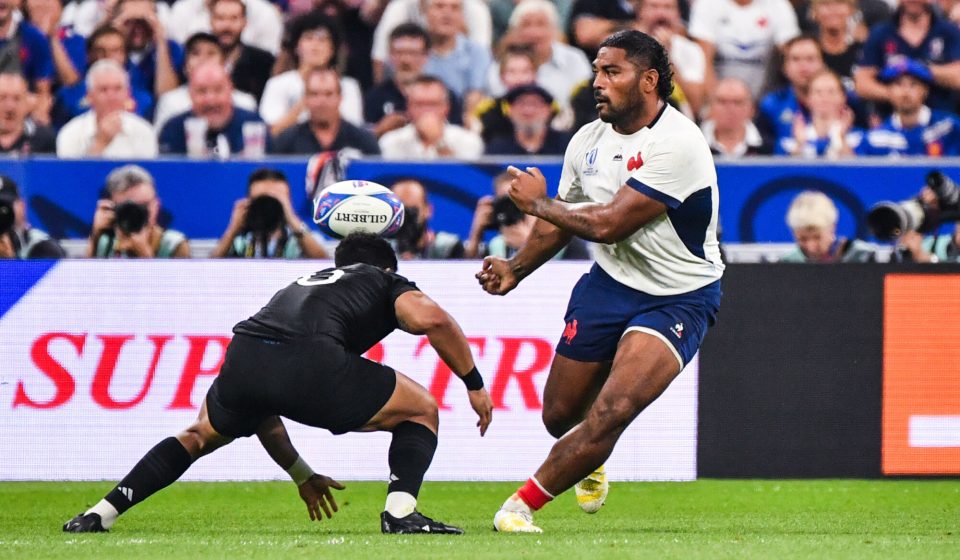 Peato MAUVAKA of France during the Rugby World Cup match between France and New Zealand at Stade de France on September 8, 2023 in Paris, France. (Photo by Sandra Ruhaut/Icon Sport)