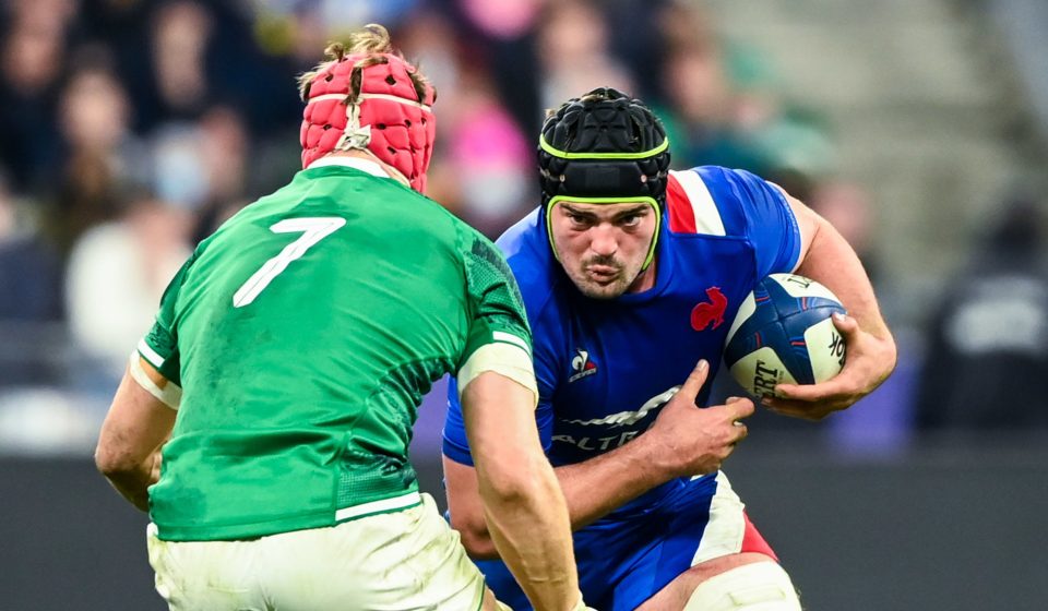 Josh VAN DER FLIER of Ireland and Gregory ALLDRITT of France during the Guinness Six Nations match between France and Ireland at Stade de France on February 12, 2022 in Paris, France. (Photo by Sandra Ruhaut/Icon Sport)