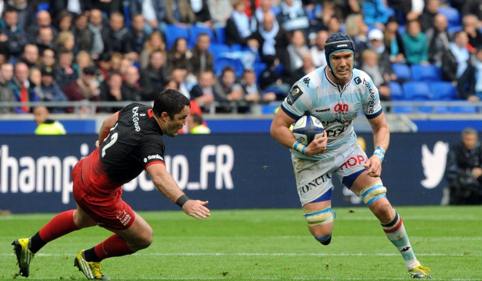 ( c ) Bernard Le ROUX of Racing 92 during the final on the European Rugby Champions Cup match between Racing 92 and Saracens at Stade des Lumieres on May 14, 2016 in Decines-Charpieu, France. (Photo b