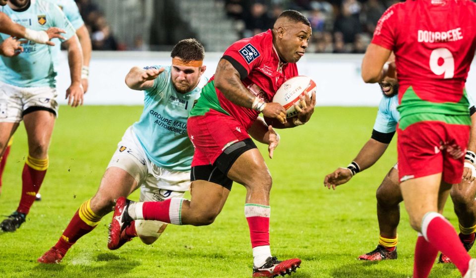 Steffon ARMITAGE of Biarritz during the Pro D2 match between Biarritz and Perpignan on February 20, 2020 in Biarritz, France. (Photo by JF Sanchez/Icon Sport) - Steffon ARMITAGE -  (France)