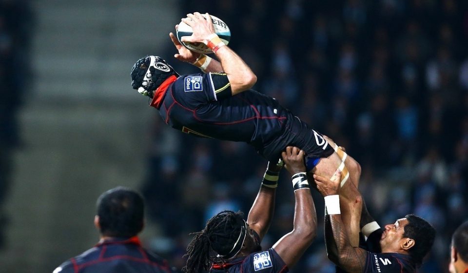 Julien Bonnaire of Lyon during the French Pro D2 match between Bayonne and Lyon OU in Bayonne on March 24 2016