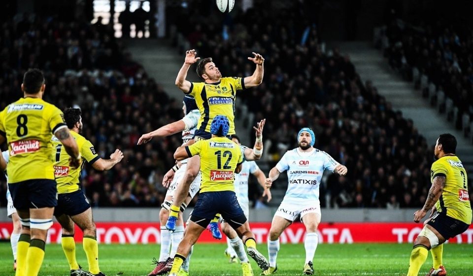 Damian Penaud of Clermont during the Top 14 match between Racing 92 and Clermont Auvergne at Stade Pierre-Mauroy on March 25, 2017 in Lille, France. (Photo by Anthony Dibon/Icon Sport)