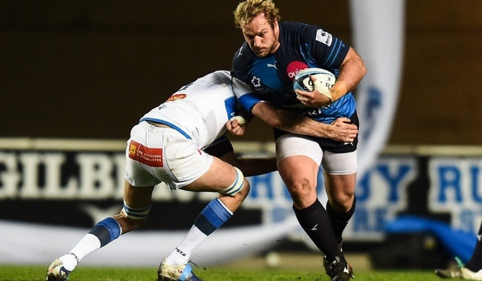 Jannie Du Plessis of Montpellier during the French Top 14 rugby union match between Montpellier v Castres at Stade des Alpes on March 5, 2016 in Montpellier, France.