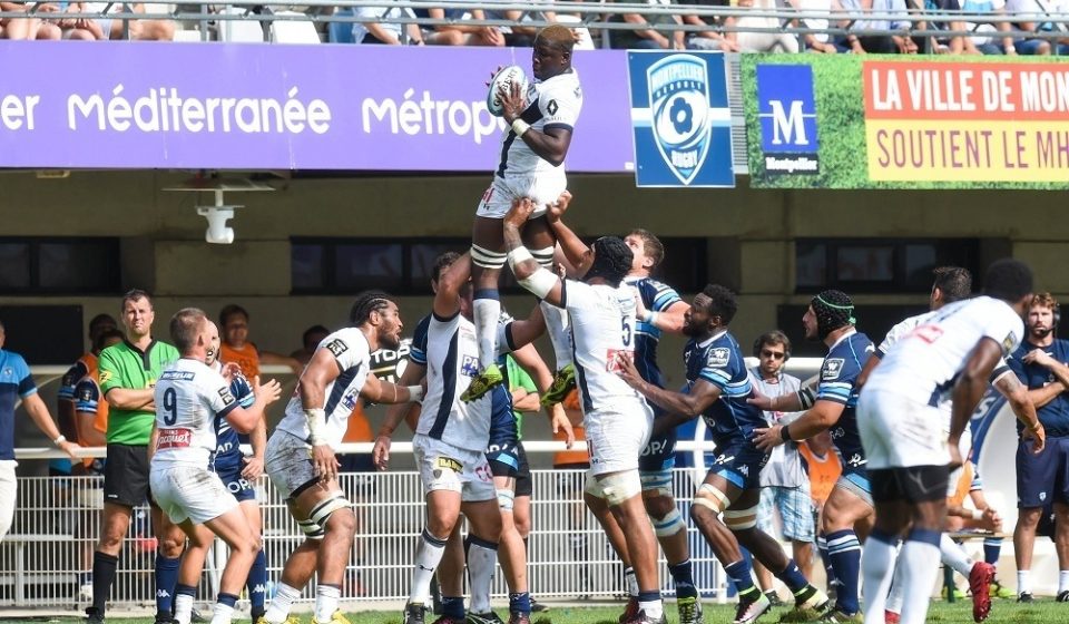 Judicael Cancoriet of Clermont during the French Top 14 between Montpellier and Clermont  at Altrad Stadium on August 28, 2016 in Montpellier, France. (Photo by Alexandre Dimou/Icon Sport)