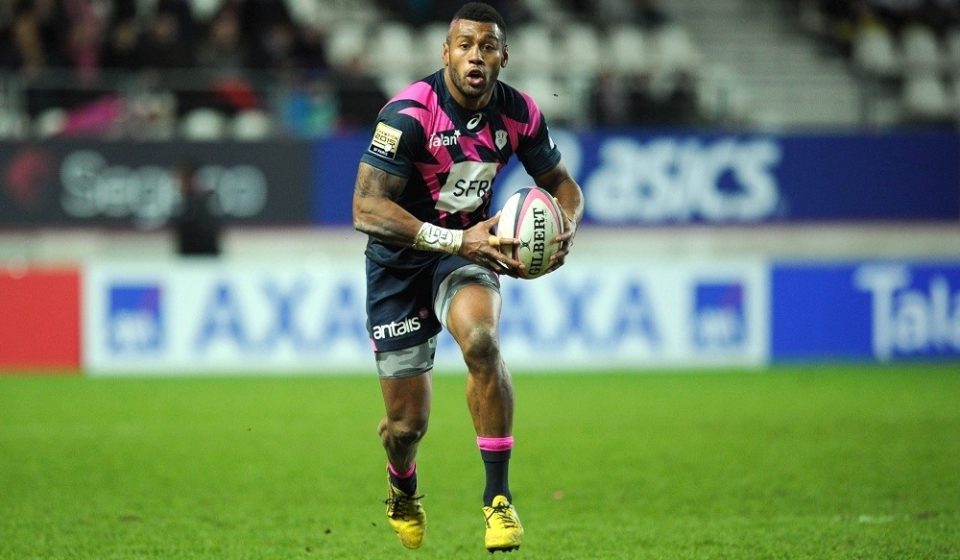 Waisea Vuidravuwalu of Stade Francais during the French Top 14 match between Stade Francais v Grenoble at Stade Jean-Bouin on February 27, 2016 in Paris, France.