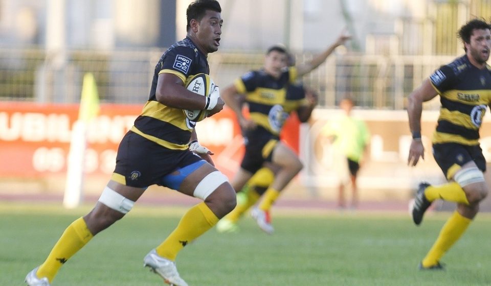 Daniel Faleafa  during the French Pro D2 match between Albi and Carcassonne on 26th August, 2016. France.