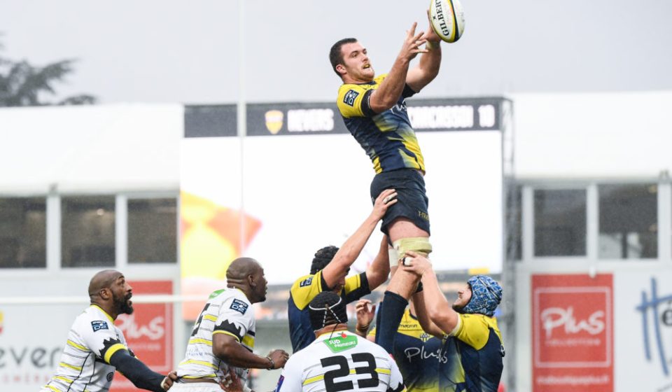 Thomas Ceyte of Nevers during the Pro D2 match between USON Nevers v Carcassonne on December 2, 2018 in Nevers, France. (Photo by Anthony Dibon/Icon Sport)