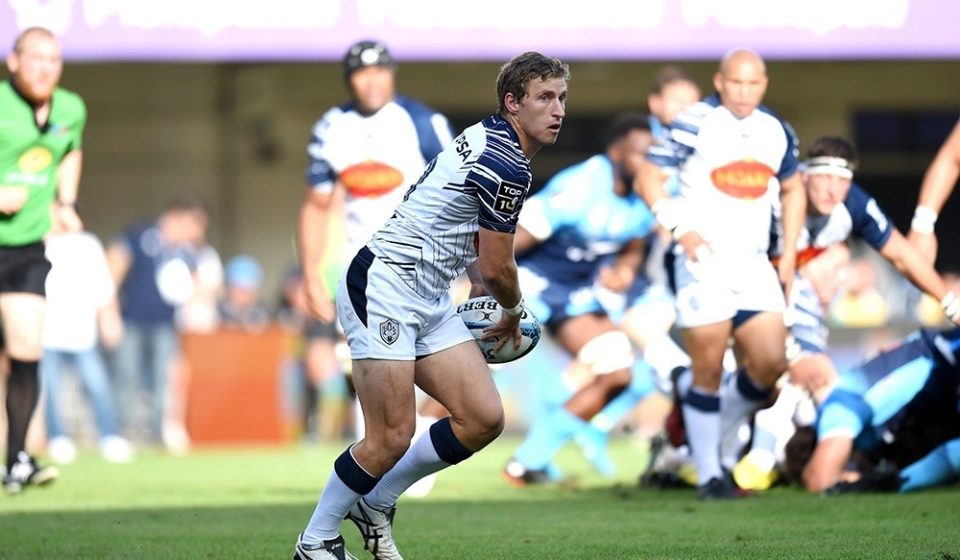 Jake McIntyre of Agen during the Top 14 match between Montpellier and SU Agen at  on August 26, 2017 in Montpellier, France. (Photo by Alexandre Dimou/Icon Sport)