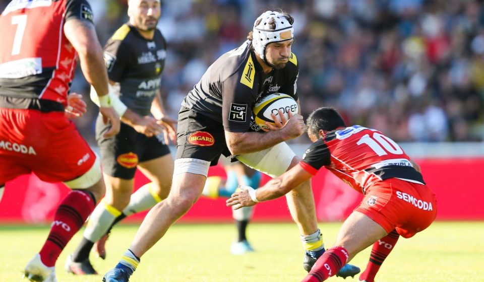 Kevin Gourdon of La Rochelle during the Top 14 match between Stade Rochelais and Oyonnax Rugby at  La Rochelle on September 23, 2017 in , France. (Photo by Vincent Michel/Icon Sport)