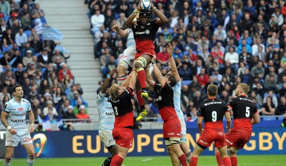 (c ) Maro ITOJE of Saracens during the final on the European Rugby Champions Cup match between Racing 92 and Saracens at Stade des Lumieres on May 14, 2016 in Decines-Charpieu, France. (Photo by Jean Paul Thomas/Icon Sport)