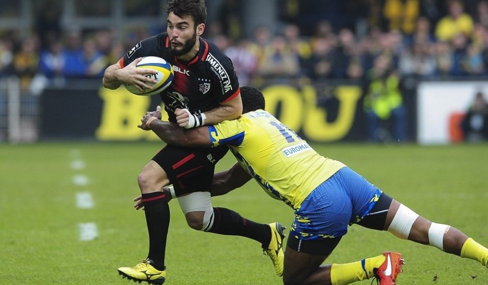 Alexis PALISSON of Toulouse during the French Top 14 rugby union match between Clermont and Stade Toulousain ( Toulouse ) on March 20, 2016 in Clermont-Ferrand, France.