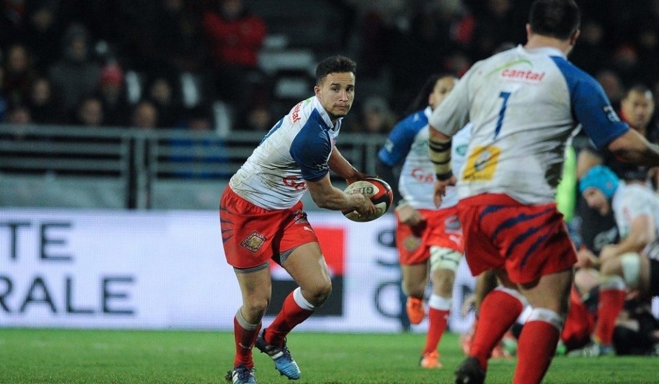 THEO NANETTE of Aurillac  during the Rugby French Pro D2 match between Lyon Lou v Aurillac at MATMUT Stadium on February 25, 2016 in Lyon, France.