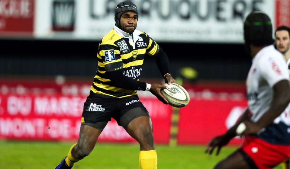 Nacani Wakaya of Mont de Marsan during the Pro D2 match between Mont de Marsan and Aurillac on February 15, 2019 in Mont-de-Marsan, France. (Photo by Manuel Blondeau/Icon Sport)